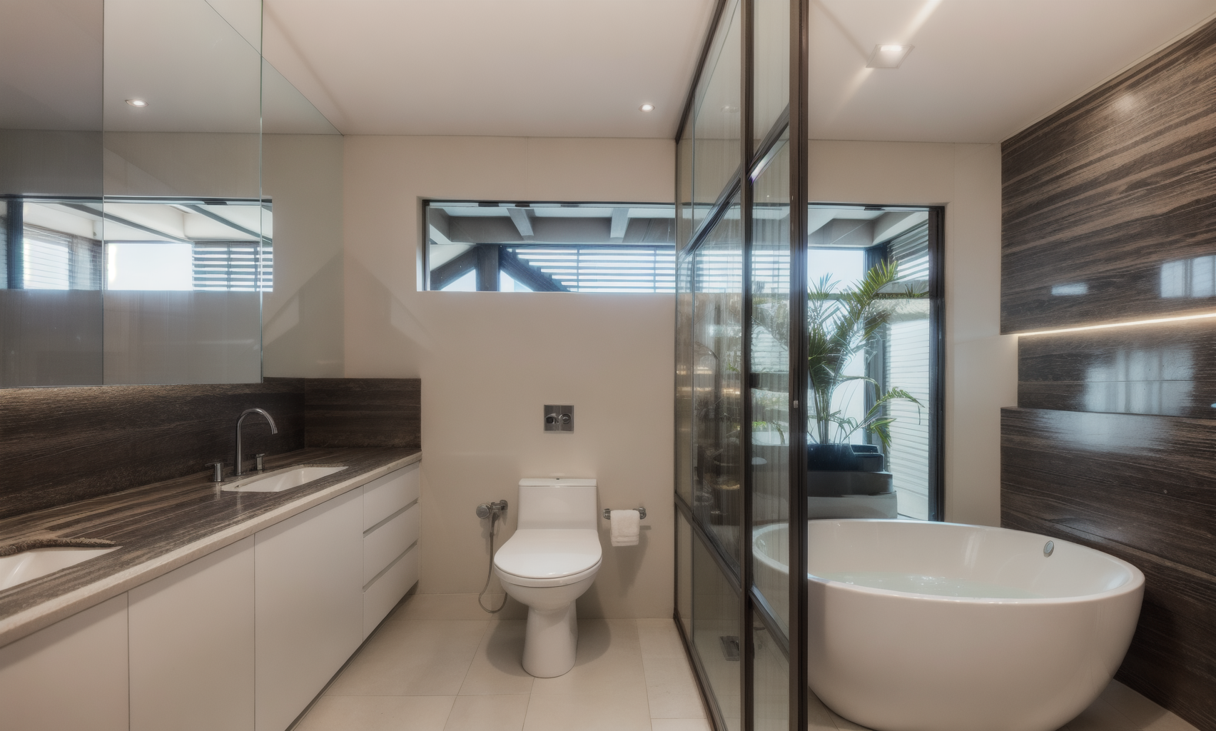 Banheiro e iluminação natural — Casa Artur Nogueira