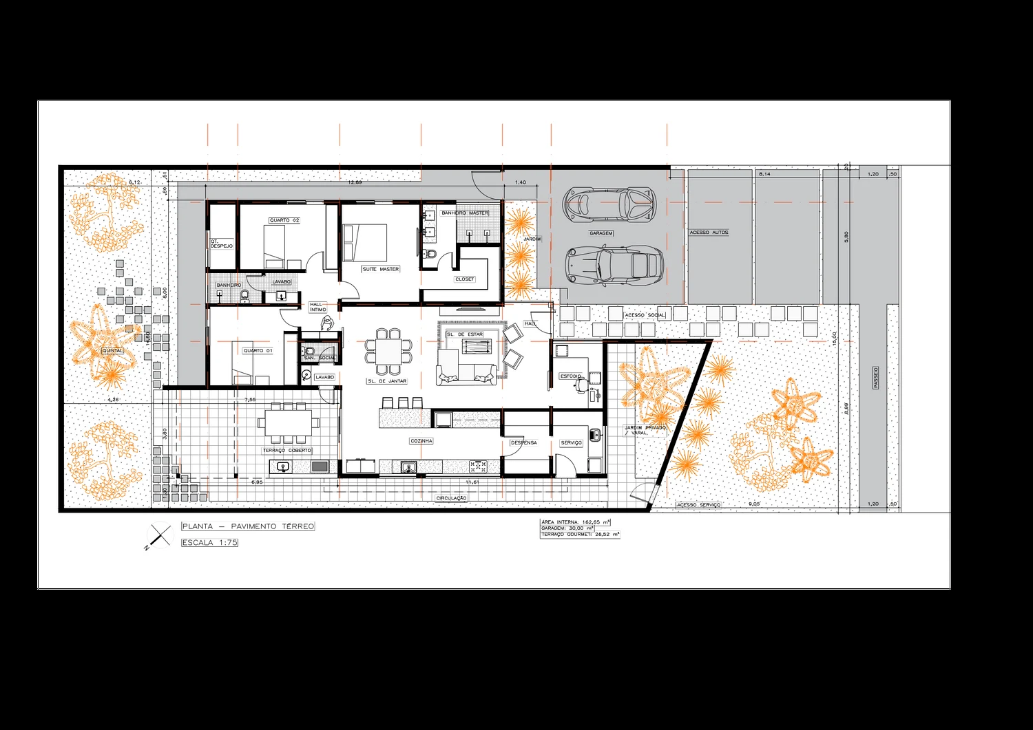 Planta da residência — Casa Greville