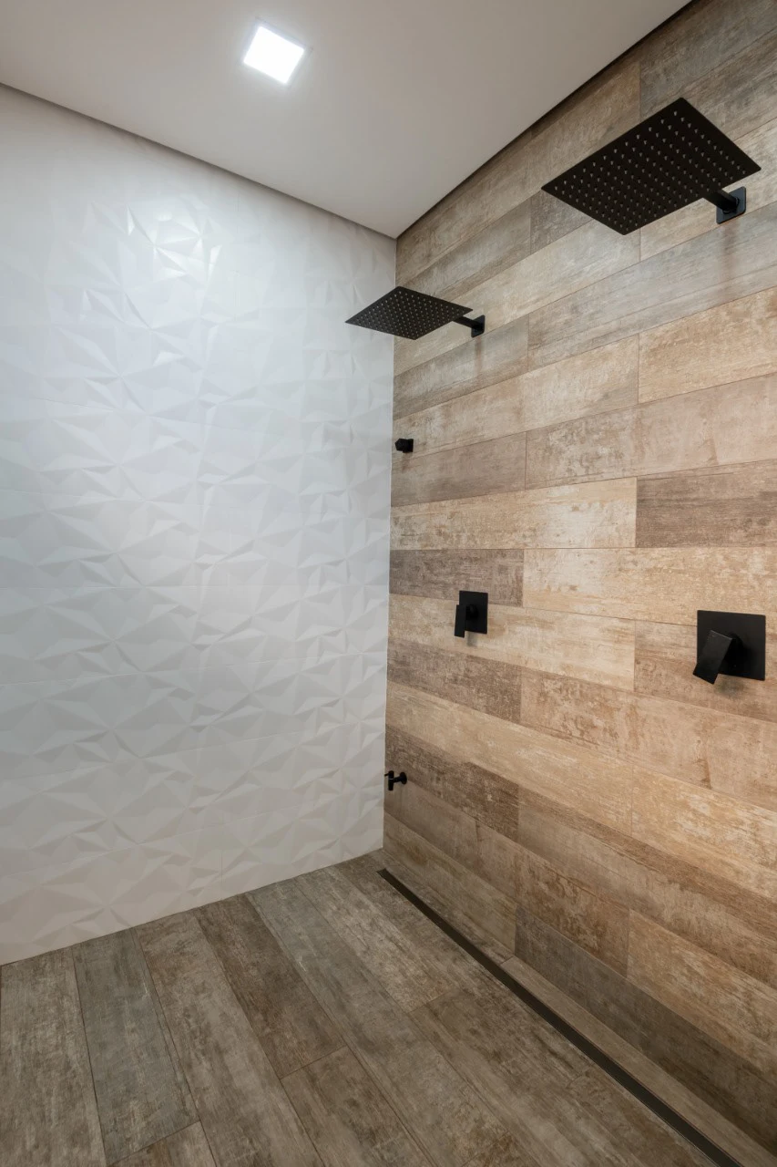 Texturas no banheiro — Casa Greville