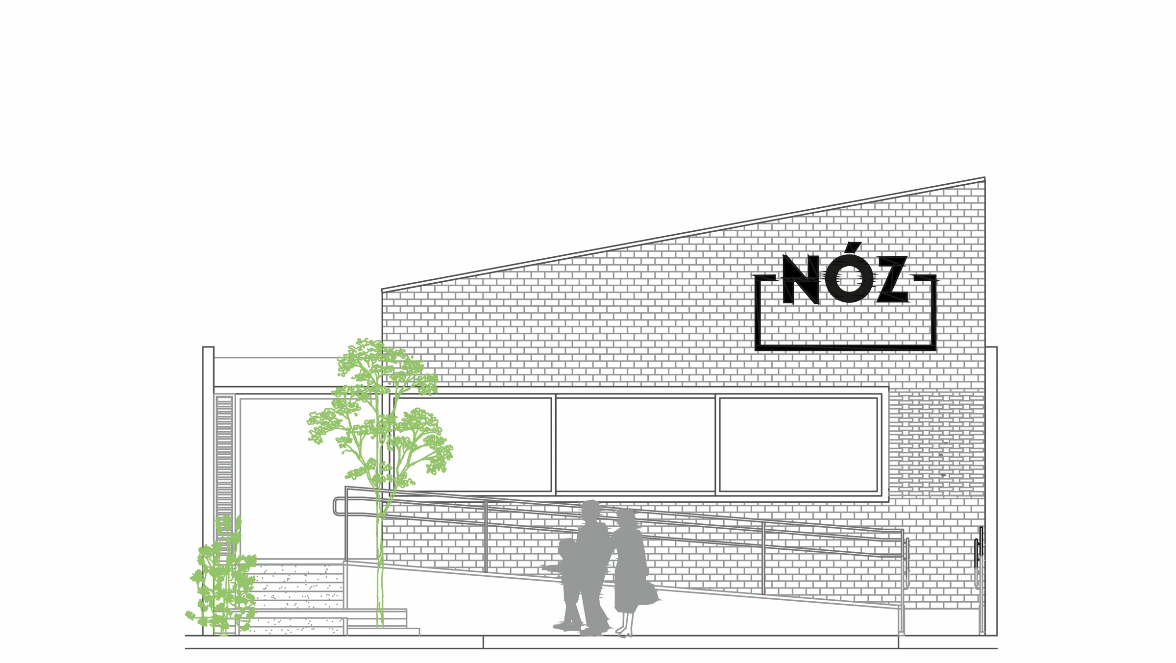 Elevação da fachada — Padaria NÓZ