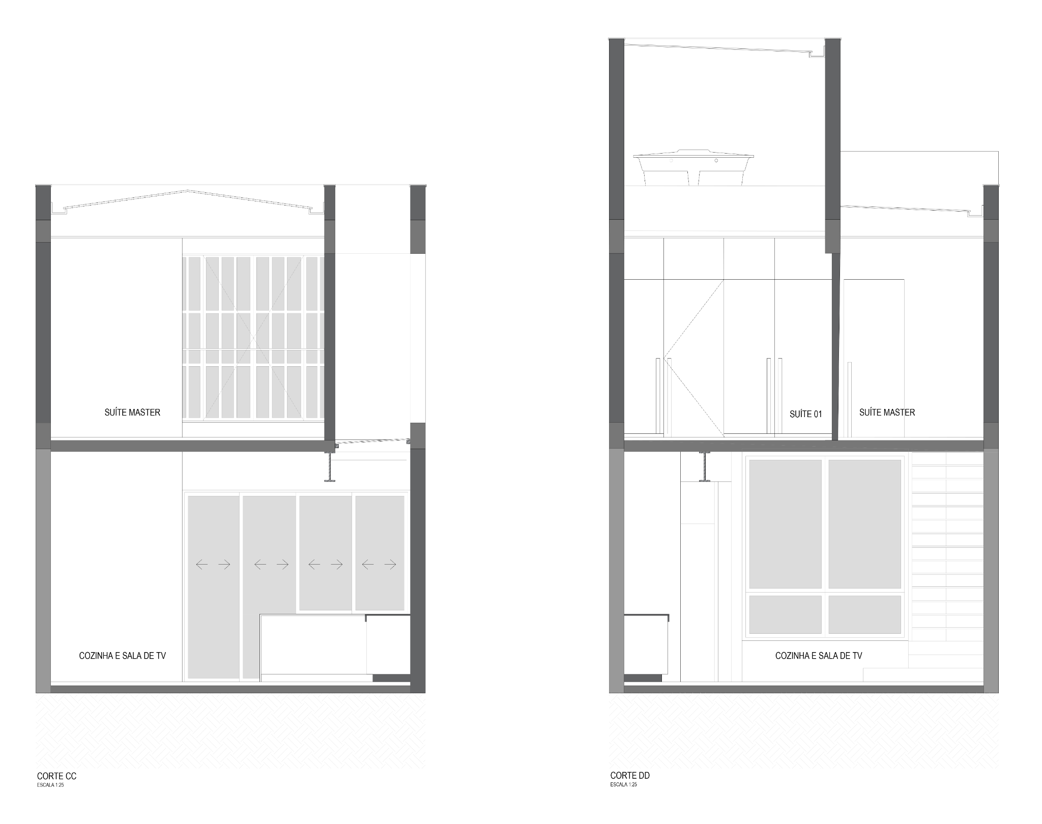 Cortes transversais — Casa Vila 499
