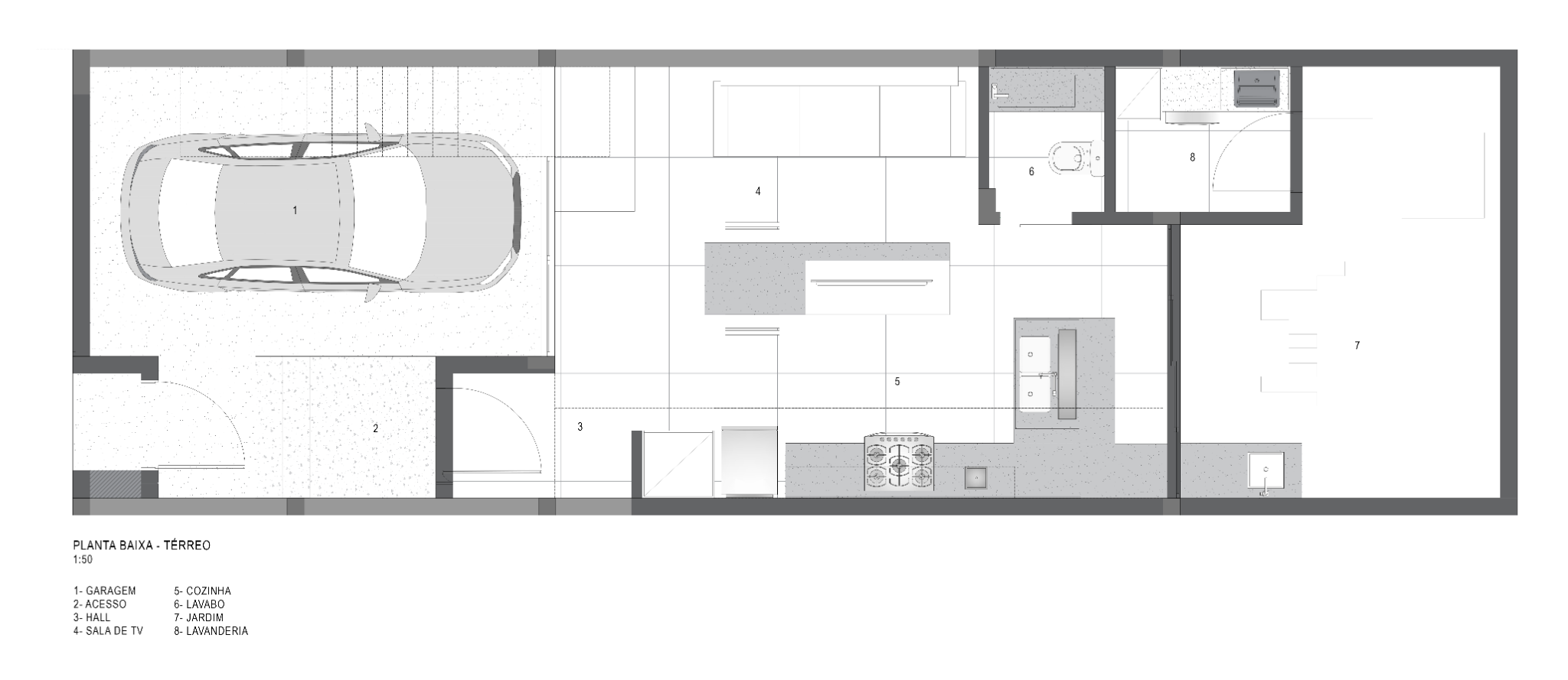 Planta do pavimento térreo — Casa Vila 499